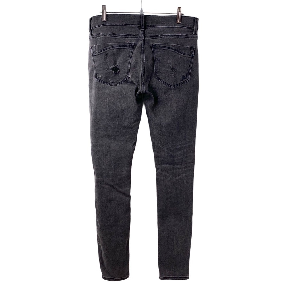 Express Charcoal Destructed Denim Leggings Jeans - Picture 7 of 11